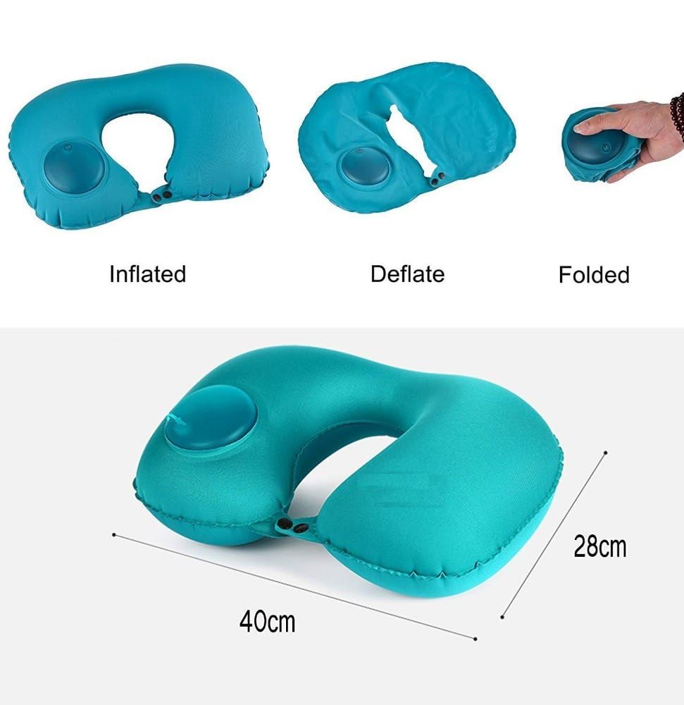 Inflatable Travel Neck Support Pillow Pack of 2