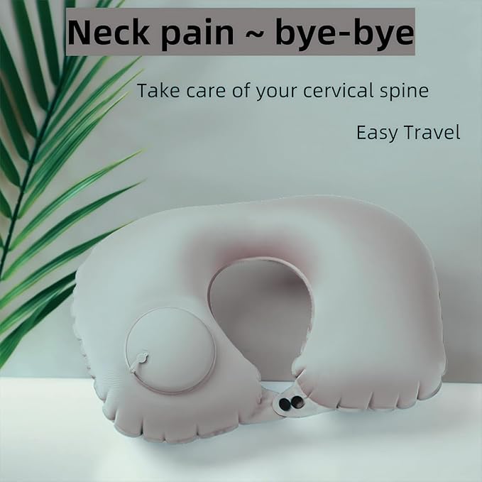 Inflatable Travel Neck Support Pillow Pack of 2
