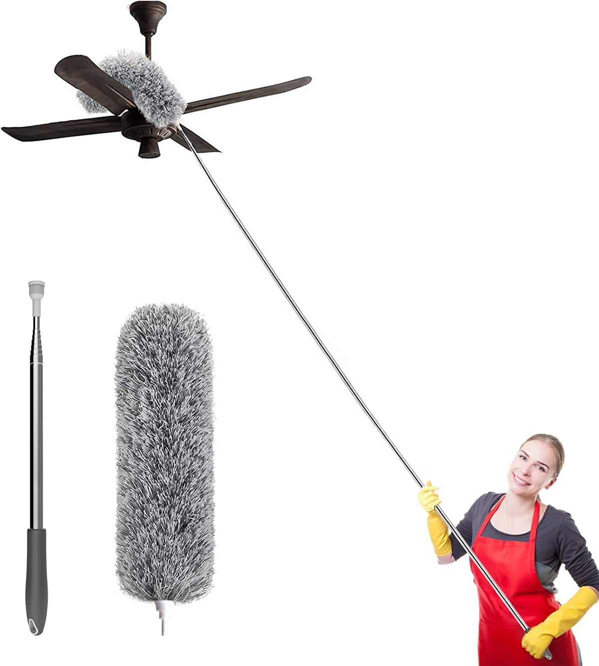 Extendable 100-Inch Microfiber Ceiling Duster