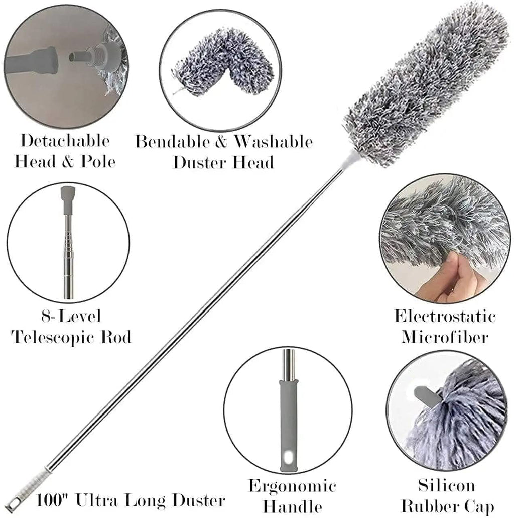 Extendable 100-Inch Microfiber Ceiling Duster
