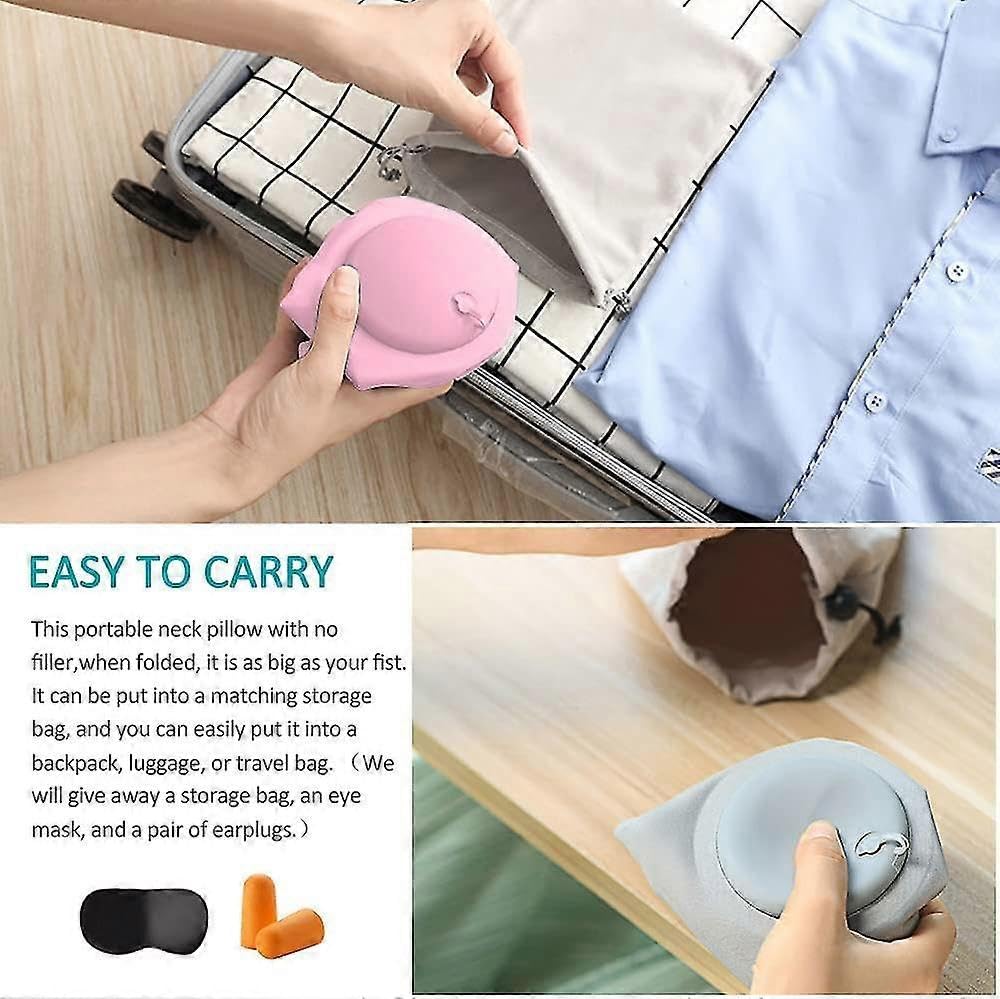Inflatable Travel Neck Support Pillow Pack of 2
