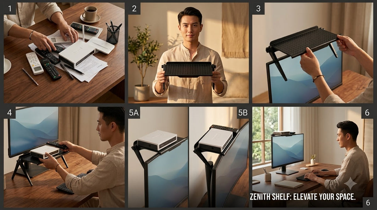 TV Screen Adjustable Storage Top Shelf